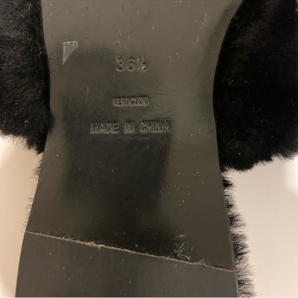 Alexander Wang Amelia Studded Lamb Fur Mule Slides Slippers - Picture 8 of 15